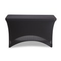 Tistheseason Black Stretch-Fabric Table Cover; Polyester & Spandex - 24 x 48 in. TI9327
